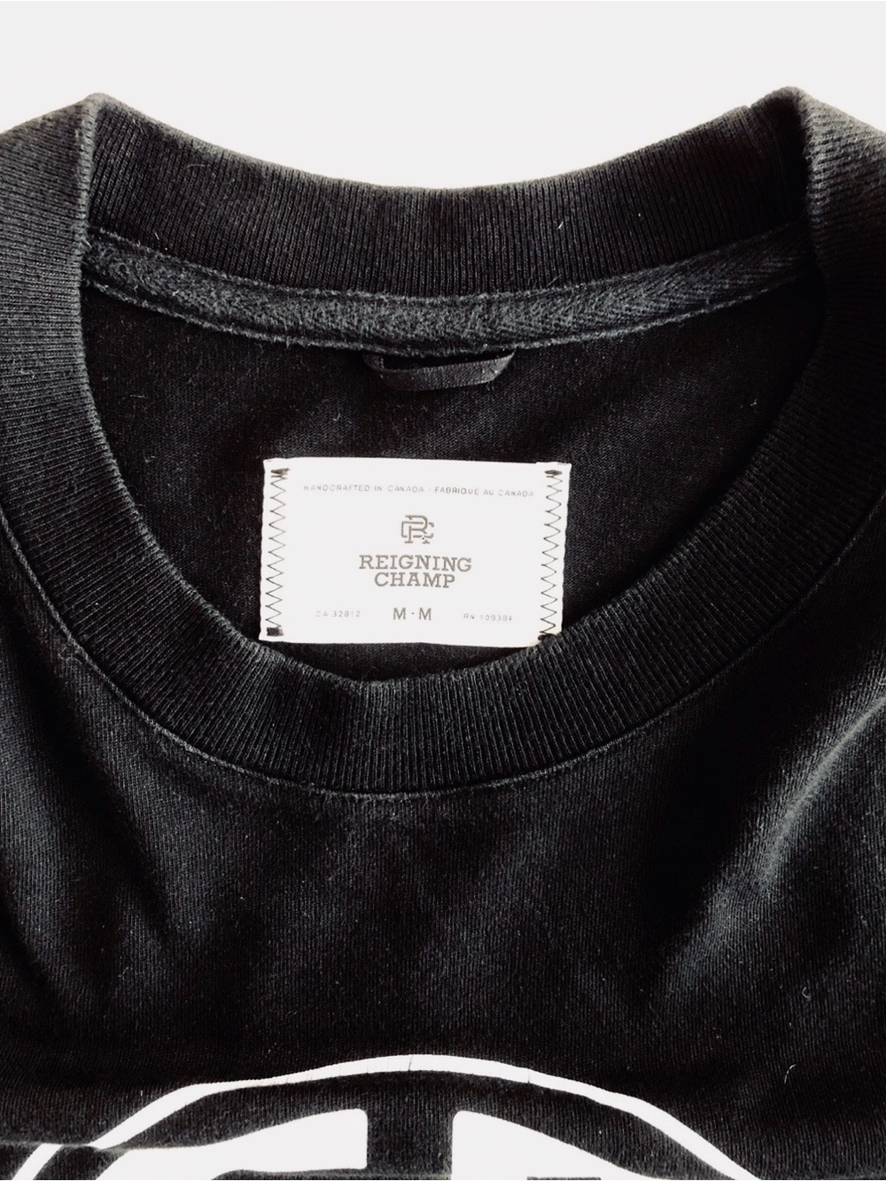 Reigning Champ Black Logo T-Shirt, Heavyweight Relaxed Fit, Sz Medium, Excellent - Picture 4 of 4